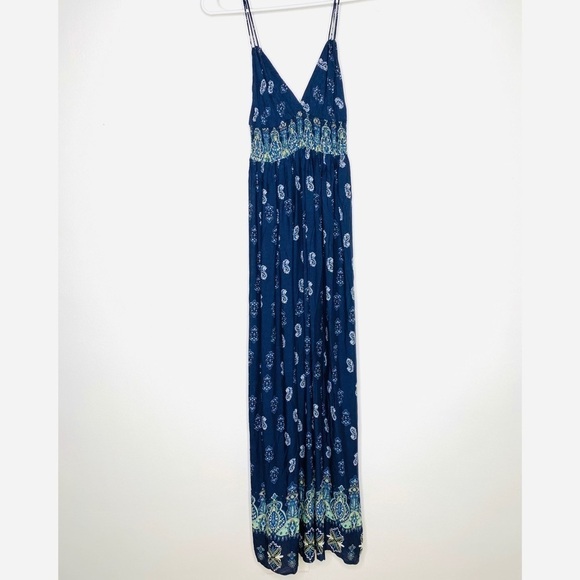 Urban Coco Blue Paisley Maxi Dress with Spaghetti Straps – Size Small - Picture 1 of 8